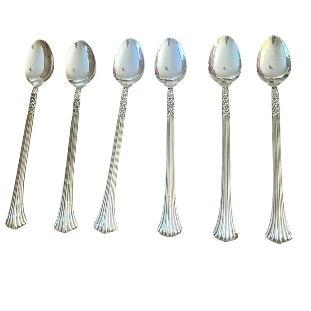 Oneida Floral Queen Silver plate Iced Teaspoons